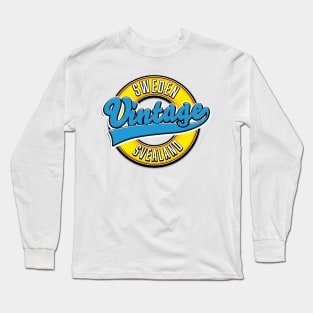 Svealand sweden vintage style logo Long Sleeve T-Shirt